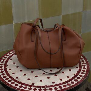 Vegan Leather Brown Tote – Jen + Co